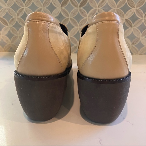 Donald J. Pliner Tan Suede Leather Wedge Platform Slip On Loafer Shoe Sz 8 M - Picture 6 of 11